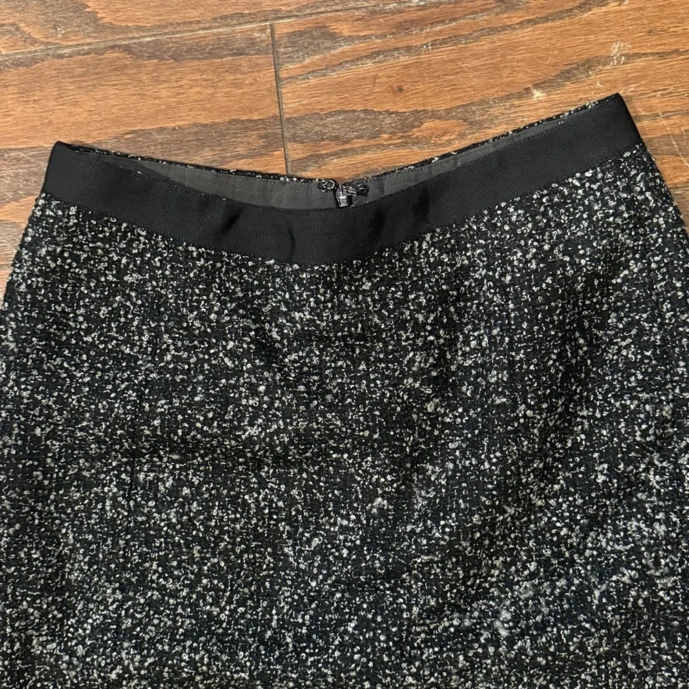 Rebecca Taylor black/grey wool blend pencil skirt, size 8